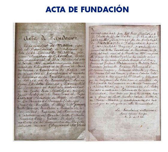 Historia de la Fundación del Colegio en Medellín